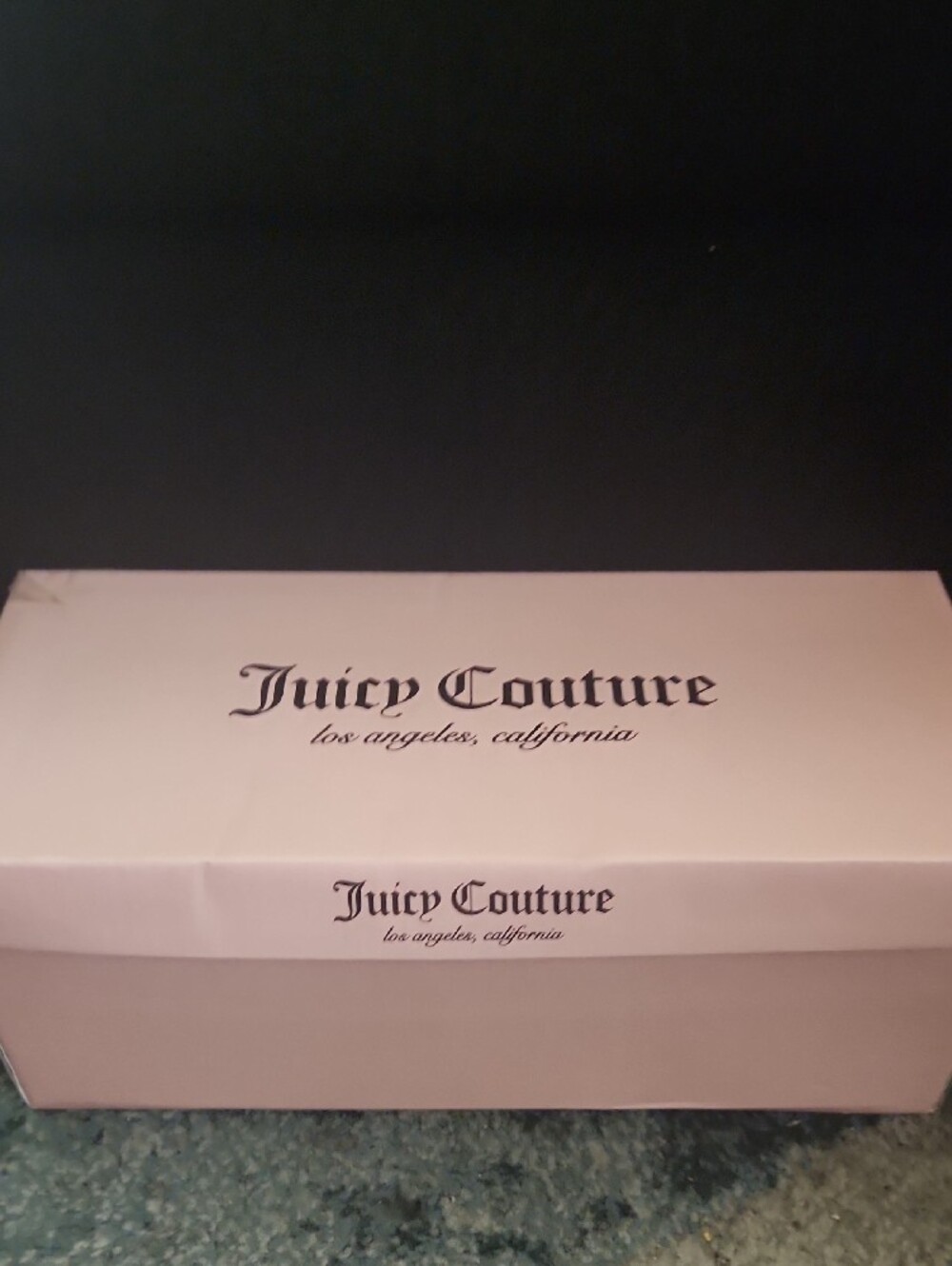 Juicy Couture Black Faux Fur Leopard Print Slide Sandals with Red Crystal Logo - Picture 4 of 4